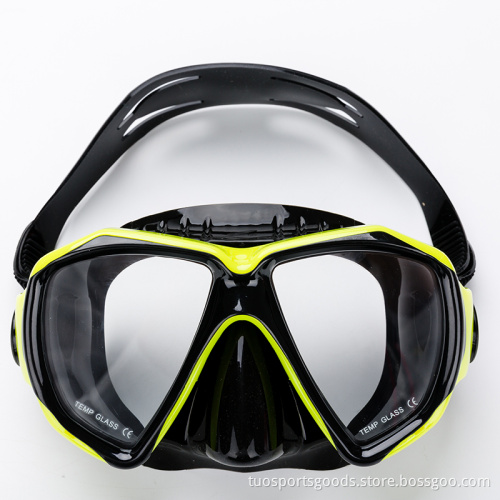 Silicone Scuba Swimming Snorkeling Water Glass Goggles Tempered Lens Diving Mask